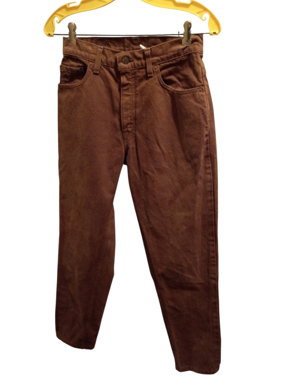 1994 Levis 550 Jeans Women's 9 MED Relaxed Fit Tapered Leg Brown Made In The USA